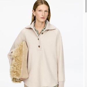 ARKET boiled wool blend sweater with polo collar